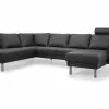 Barcelona U-formet Hjørnesofa, Sort Læder (Venstrevendt) 1 Barcelona U-formet Hjørnesofa, Sort Læder (Venstrevendt) -Sofaer Butik 25891