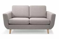 Alberta 2 Pers. Sofa, Grå M. Egetræsben
