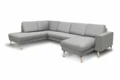 New York U-formet Hjørnesofa, Lysegrå (Venstrevendt)