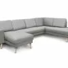 New York U-formet Hjørnesofa, Lysegrå (Højrevendt) -Sofaer Butik 26145