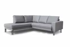 Barcelona Hjørnesofa, Grå (Venstrevendt)