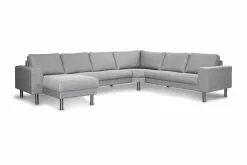 Barcelona Xl U-formet Hjørnesofa, Grå (Vendbar)