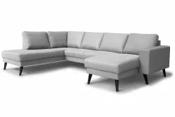 Boston U-formet Hjørnesofa, Grå (Venstrevendt)