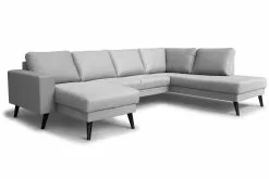 Boston U-formet Hjørnesofa, Grå (Højrevendt)