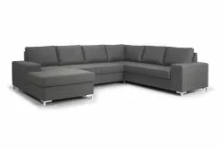 Allington Hjørnesofa M. Chaiselong, Antracit (Venstrevendt)