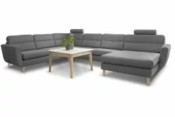 Arizona U-sofa M. Chaiselong, Antracit (Vendbar)