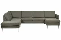 Ross U-formet Hjørnesofa, Grågrøn (Venstrevendt)