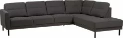 Luna Open-end Hjørnesofa, Grå (Højrevendt)