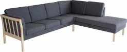 Oxford Hjørnesofa M. Open-end, Antracit (Højrevendt)