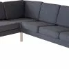 Oxford Hjørnesofa M. Open-end, Antracit (Venstrevendt)
