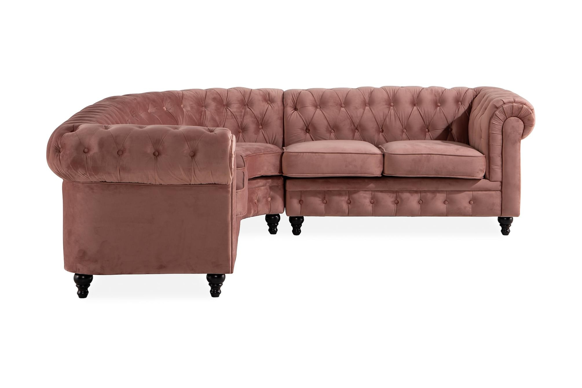 Chesterfield Luksus Hjørnesofa, Lyserød 3 Chesterfield Luksus Hjørnesofa, Lyserød