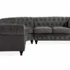 Chesterfield Hjørnesofa, Mørkegrå (Højrevendt) -Sofaer Butik 90001005344
