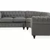 Chesterfield Luksus Hjørnesofa, Grå -Sofaer Butik 90001005350