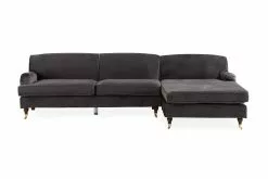 Bracknell Sofa M. Chaiselong, Grå (Højrevendt)