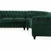 Chesterfield Luksus Hjørnesofa, Grøn -Sofaer Butik 90001005357