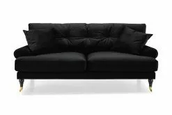 Andrew 2 Pers. Sofa, Sort Velour
