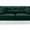Andrew 2 Pers. Sofa, Mørkegrøn Velour