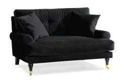 Andrew Loveseat, Sort Velour