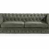 Chesterfield Setter 3 Pers. Sofa, Grøn Velour -Sofaer Butik 90001150735