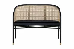 Lissma 2 Pers. Sofa, Sort M. Rattan