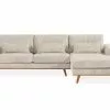 Copenhagen 4 Pers. Sofa M. Chaiselong, Beige Fløjl (Højrevendt) -Sofaer Butik 90001208673
