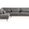 Copenhagen 2,5 Pers. Sofa Hjørnesofa, Grå Fløjl (Højrevendt) -Sofaer Butik 90001208676 1