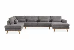 Copenhagen U-sofa, Mørkegrå (Venstrevendt)