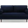 Olenne 2 Pers. Sofa, Sort Fløjl -Sofaer Butik 90001209007