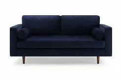Olenne 2 Pers. Sofa, Sort Fløjl
