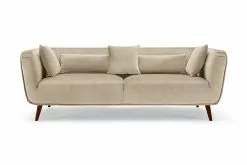 Richie 3 Pers. Sofa, Beige Fløjl