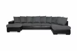 Ocean U-sofa M. Chaiselong, Grå (Højrevendt)