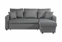 Forsed Sofa M. Chaiselong, Mørkegrå (Højrevendt)