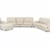 Howard Lyx Sofagruppe (4+3 Pers. Sofa, Lænestol Og Puf), Beige -Sofaer Butik 9000134356