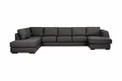 Optus U-sofa, Mørkegrå (Venstrevendt)