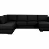 Optus U-sofa M. Chaiselong, Sort (Højrevendt) -Sofaer Butik 9000505265