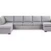 Crazy U-sofa Xl M. Chaiselong, Lysegrå (Venstrevendt) -Sofaer Butik 9000506221