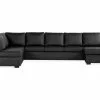 Crazy U-sofa Xl M. Chaiselong, Sort Kunstlæder (Venstrevendt) -Sofaer Butik 9000514146