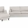 Howard Classic Sofagruppe (3,5 Pers. Sofa, Lænestol Og Puf), Beige -Sofaer Butik 9000532755