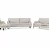 Howard Classic Sofagruppe (3,5 Pers. Sofa + 3 Pers. Sofa + Lænestol Og Puf), Beige -Sofaer Butik 9000532760