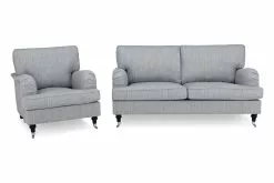 Howard Classic Sofagruppe (3 Pers. Sofa + Lænestol), Grå
