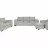 Link Sofagruppe (3+2 Pers. Sofa, Lænestol Og Puf), Lysegrå -Sofaer Butik 9000538303