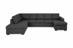Crazy U-sofa Xxl, Mørkegrå (Venstrevendt)