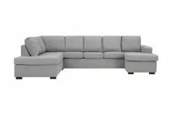 Crazy U-sofa Xxl, Lysegrå (Venstrevendt)