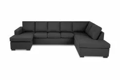 Crazy U-sofa Xl, Mørkegrå (Højrevendt)