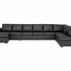 Crazy U-sofa Xxl, Sort Kunstlæder (Højrevendt)