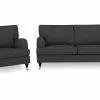 Howard Classic Sofagruppe (3 Pers. Sofa Og Lænestol), Mørkegrå -Sofaer Butik 9000546275