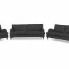 Howard Classic Sofagruppe (3,5 Pers. Sofa, 3 Pers. Sofa Og Lænestol), Grå -Sofaer Butik 9000546277