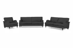 Howard Classic Sofagruppe (3,5 Pers. Sofa, 3 Pers. Sofa Og Lænestol), Grå