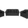 Salvador Sofagruppe (3+2 Pers. Sofa Og Lænestol), Sort Kunstlæder 1 Salvador Sofagruppe (3+2 Pers. Sofa Og Lænestol), Sort Kunstlæder -Sofaer Butik 9000547494