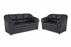 Salvador Sofagruppe (3+2 Pers. Sofa), Sort Kunstlæder
